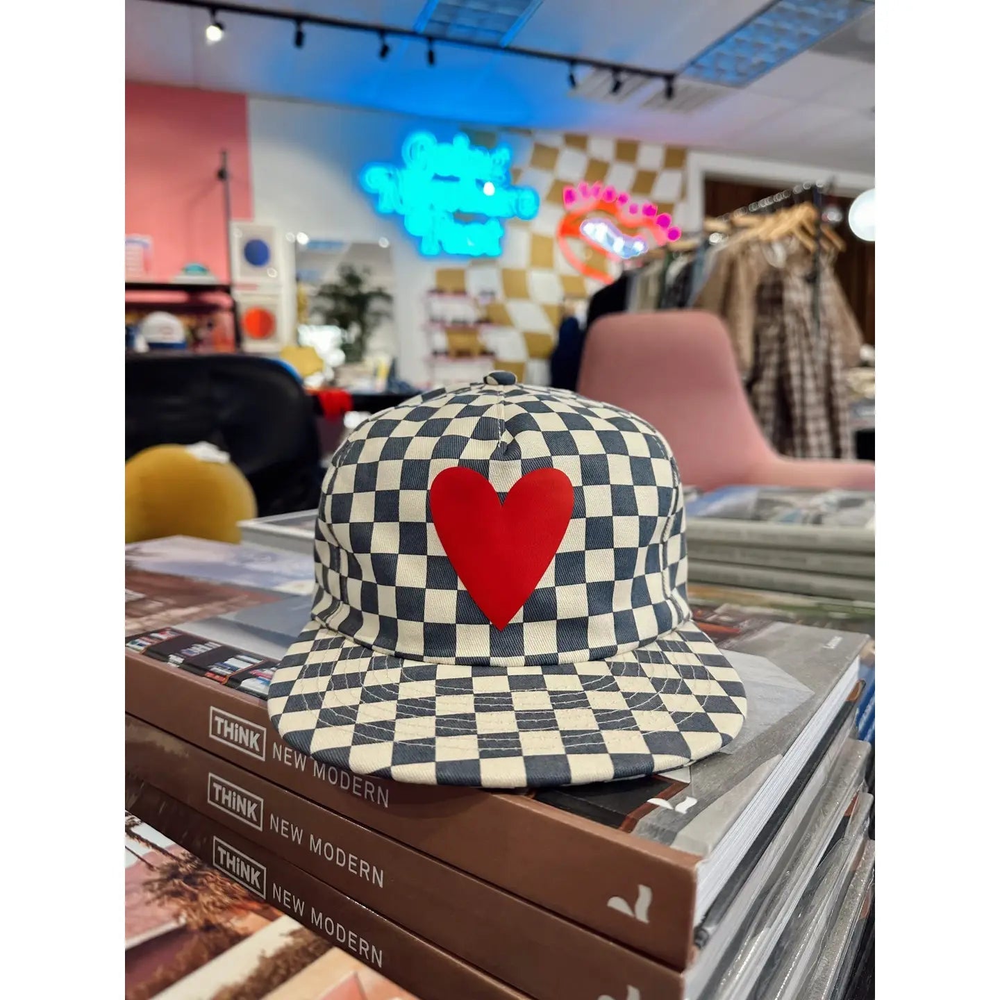 Checkered Heart Hat - The Salty BabeHats