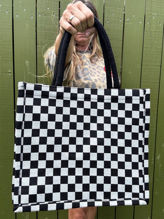 Checkmate Carry Tote Bag - The Salty BabeTote Bag