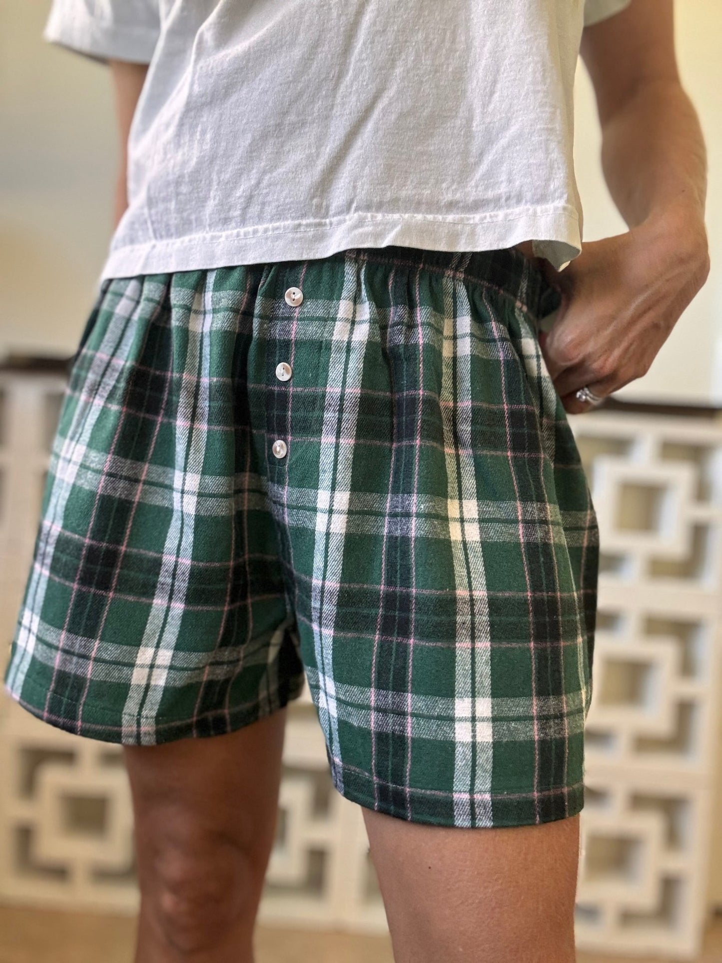 Classic Plaid Boxer Shorts - The Salty BabeShorts