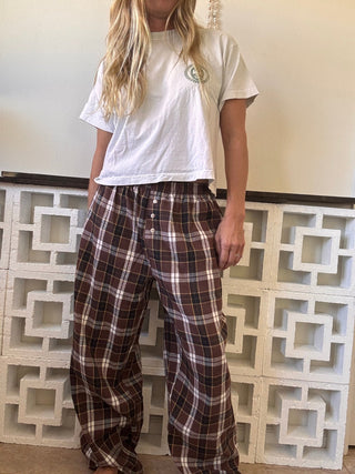 Classic Plaid Wide Leg Lounge Pants - The Salty BabePants