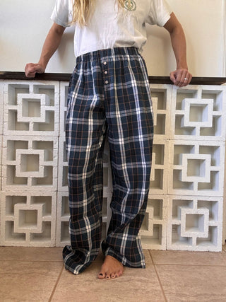 Classic Plaid Wide Leg Lounge Pants - The Salty BabePants
