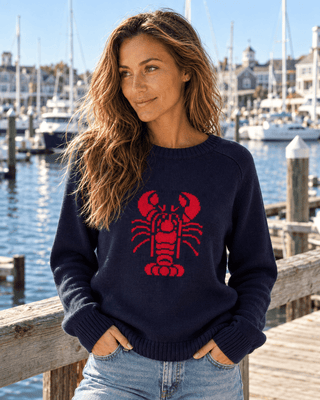 Claws Out Sweater - Navy/Red - The Salty BabeSweaters