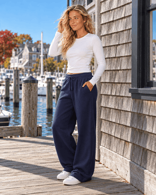 Coastal Comfort Sweatpants - Deep Navy | The Salty Babe