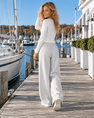 Coastal Comfort Sweatpants - Ice Grey | The Salty Babe