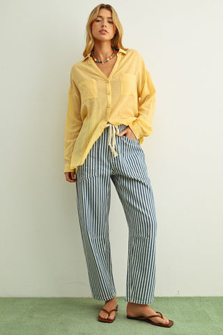 Coastline Stripe Barrel Pant - The Salty BabePants