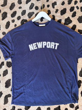 College of Newport oversized tee - Navy/White - The Salty BabeGraphic Tee Shirts