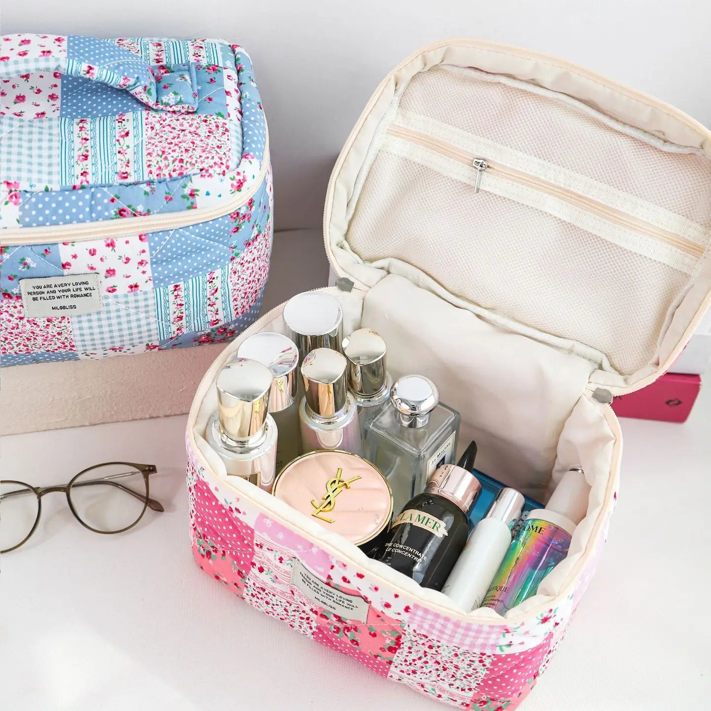Colorful Flower Print Portable Make Up Bag - The Salty BabeMakeup Bags