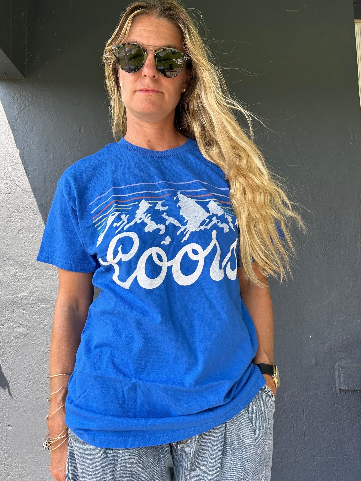 Coors Light Stripes flea market tee - The Salty BabeGraphic Tee Shirts