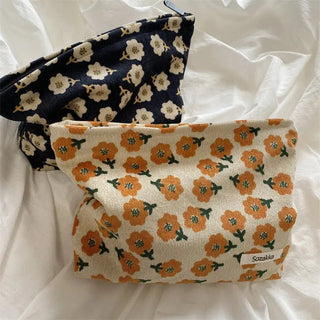 Corduroy Flower Jacquard Make Up Bag - The Salty BabeMakeup Bags