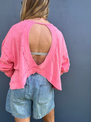 Cut It Out Long Sleeve Top - The Salty BabeLong Sleeve Tops