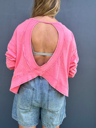 Cut It Out Long Sleeve Top - The Salty BabeLong Sleeve Tops