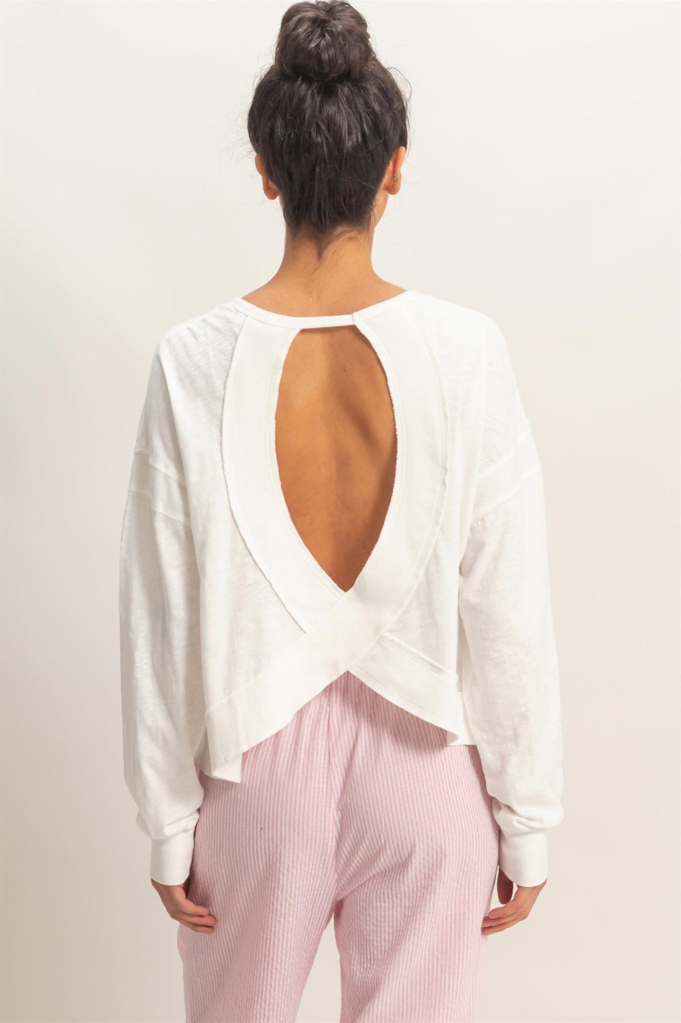 Cut It Out Long Sleeve Top - The Salty BabeLong Sleeve Tops