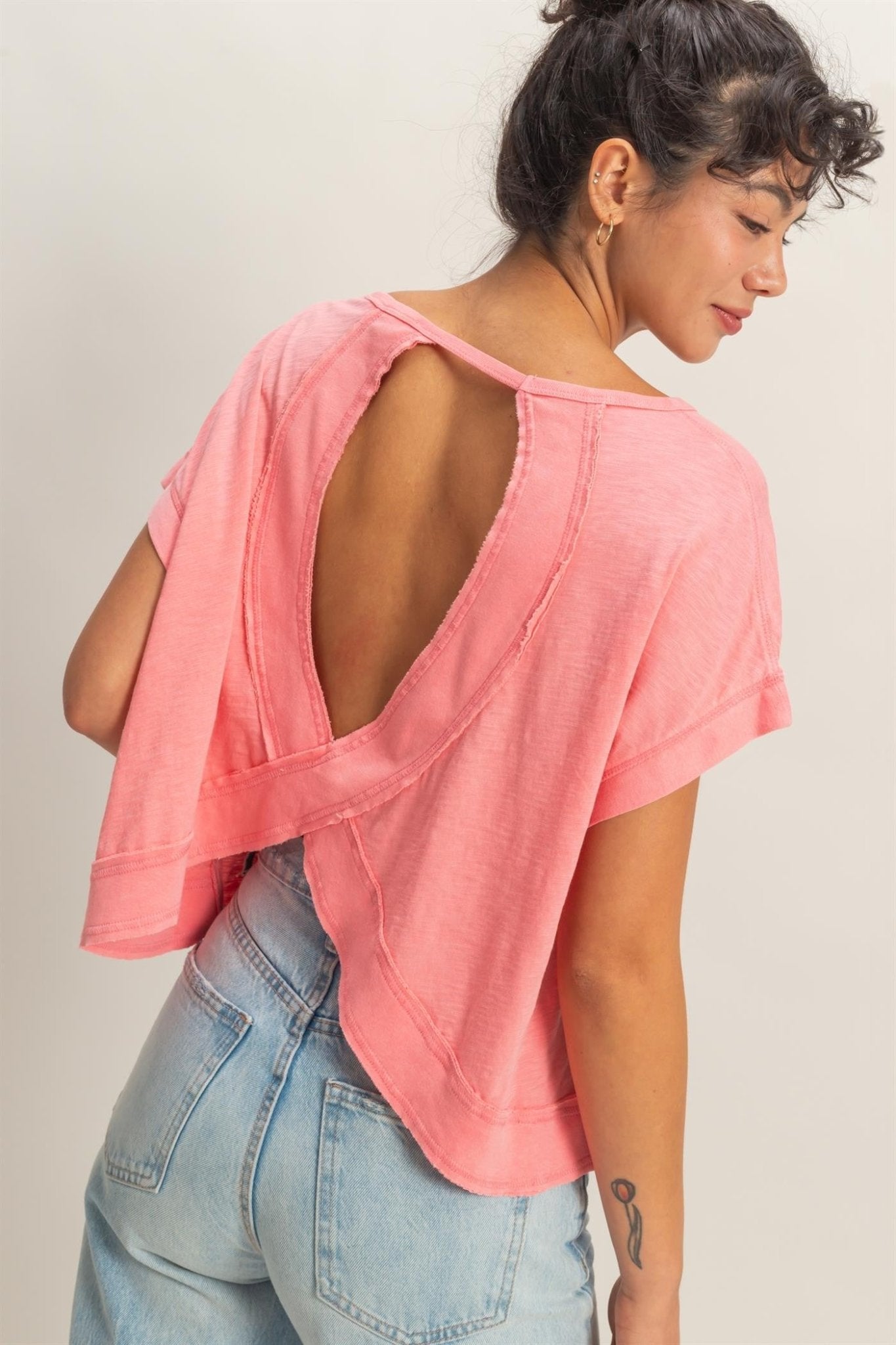 Cut It Out Short Sleeve Top - The Salty BabeShort Sleeve Tops