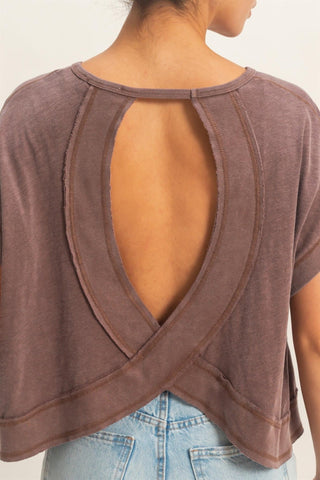 Cut It Out Short Sleeve Top - The Salty BabeShort Sleeve Tops