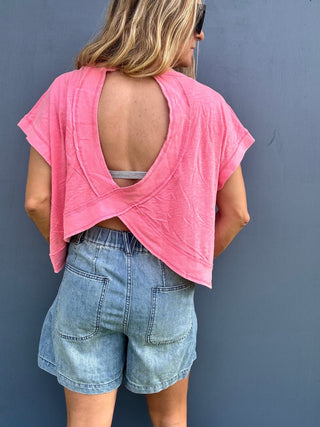Cut It Out Short Sleeve Top - The Salty BabeShort Sleeve Tops