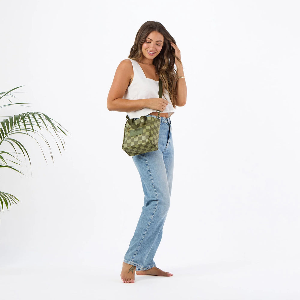 ALOHA COLLECTION Checkmate Crossbody Limu/Olive