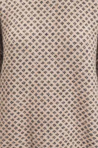The Jacquard Knit Sweater - Taupe