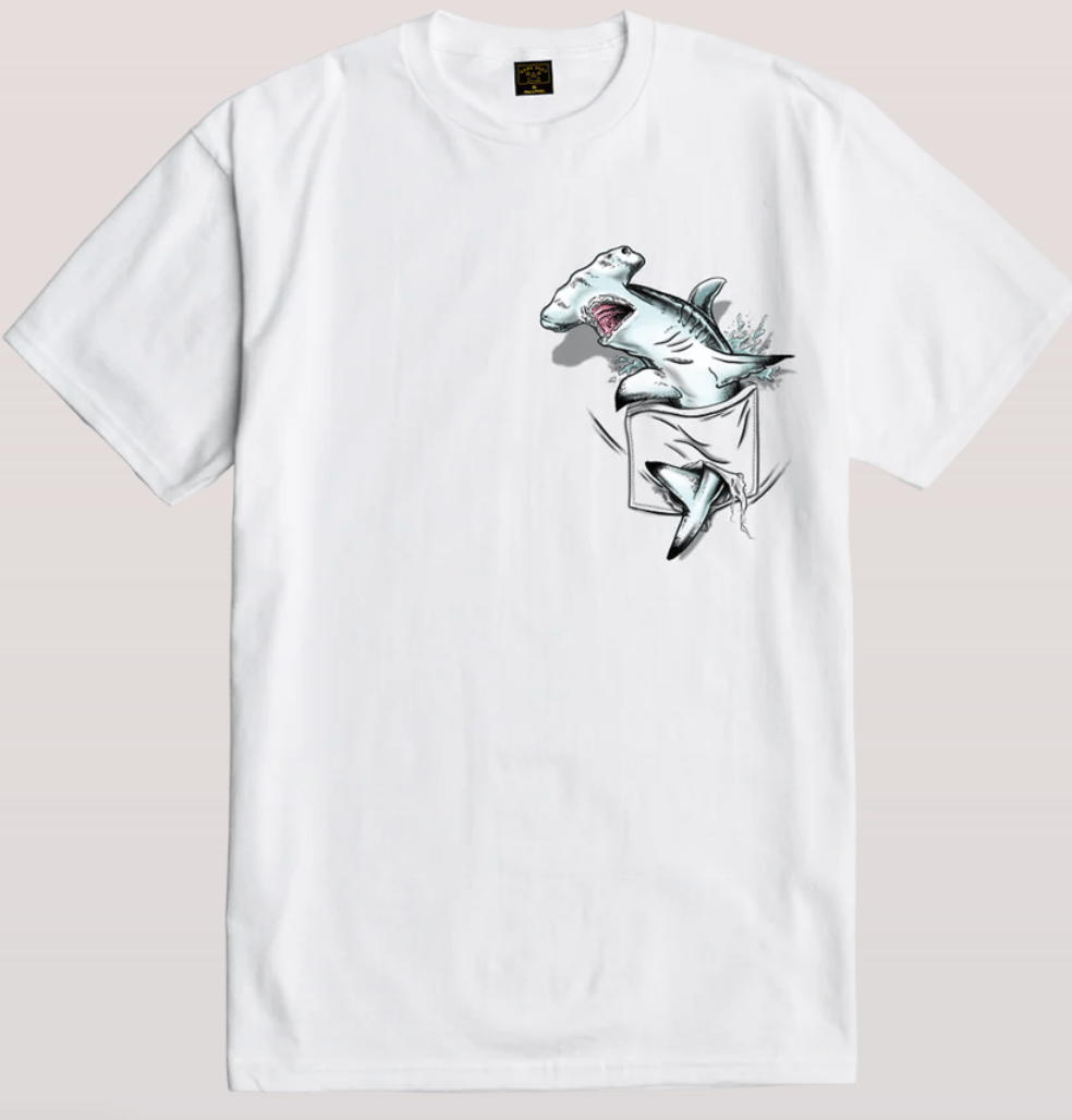 DARK SEAS Hammer Pocket Stock T-Shirt - White - The Salty Babemens