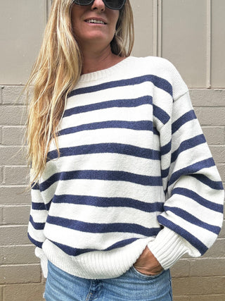 Davis Striped Sweater - The Salty BabeClothing