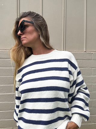 Davis Striped Sweater - The Salty BabeClothing