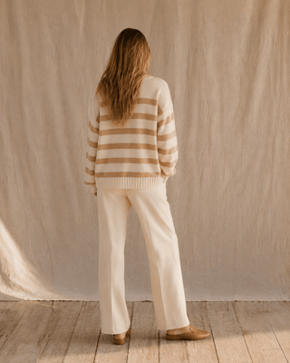 Davis Striped Sweater - Beige/Ivory - The Salty BabeSweaters