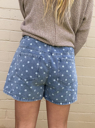 Dotty Denim Shorts - The Salty BabeDenim Shorts