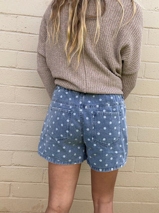 Dotty Denim Shorts - The Salty BabeDenim Shorts