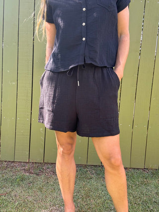 Double Down Gauze Flowy Shorts - The Salty BabeShorts
