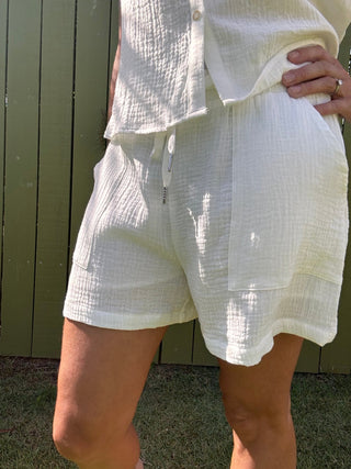 Double Down Gauze Flowy Shorts - The Salty BabeShorts