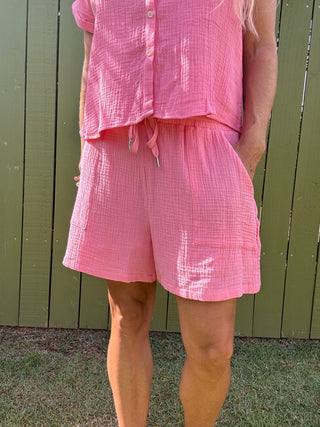 Double Down Gauze Flowy Shorts - The Salty BabeShorts