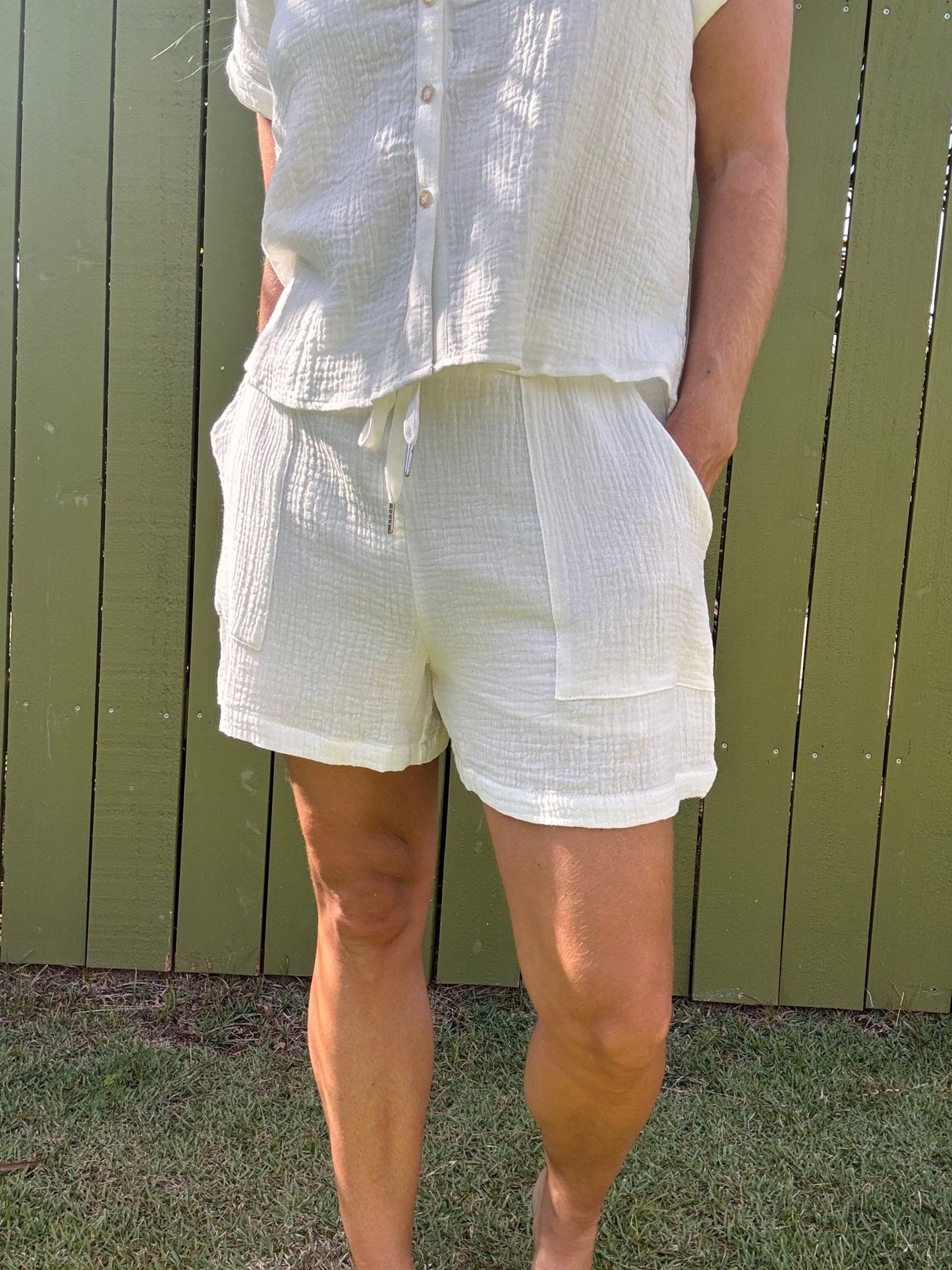 Double Down Gauze Flowy Shorts - The Salty BabeShorts