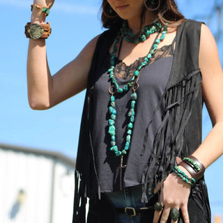 Double Strand Natural Turquoise Bracelet - The Salty BabeJewelry