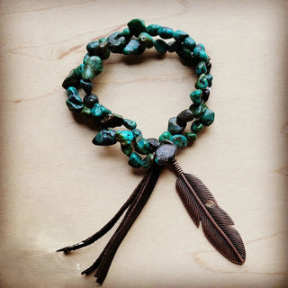 Double Strand Natural Turquoise Bracelet - The Salty BabeJewelry