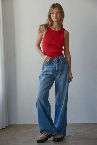 Downtown Ribbed Tee - The Salty BabeTank Tops