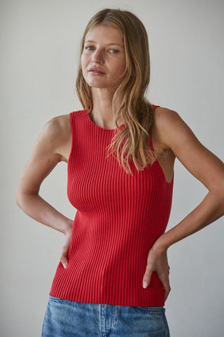 Downtown Ribbed Tee - The Salty BabeTank Tops