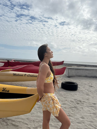 Driftwood Mini Pareo - Tangy Tropic Gold - The Salty BabePareo