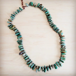 Natural Turquoise Stacked Stone Necklace