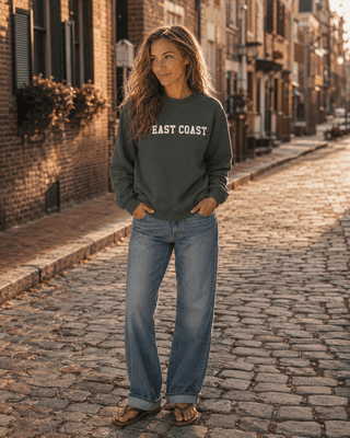 East Coast Boyfriend Sweatshirt — Monstera Green - The Salty BabeSweatshirt