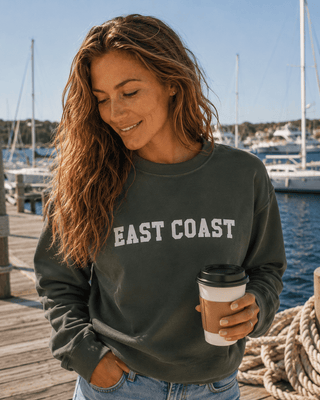 East Coast Boyfriend Sweatshirt — Monstera Green - The Salty BabeSweatshirt