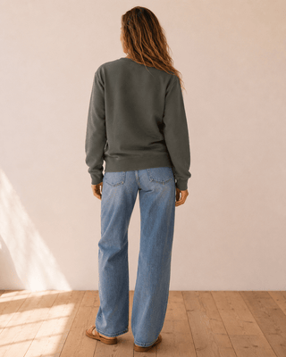 East Coast Boyfriend Sweatshirt — Monstera Green - The Salty BabeSweatshirt