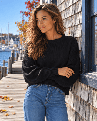 Easy Does It Sweater - Black | The Salty Babe