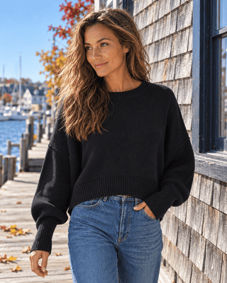 Easy Does It Sweater - Black | The Salty Babe