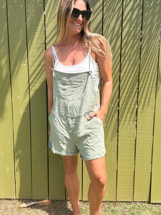 Easy Goin' Tie Straps Romper - The Salty BabeRomper