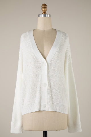 Easy Morning Cardigan - Ivory - The Salty BabeSweaters