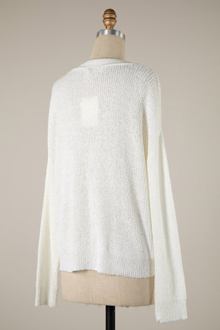 Easy Morning Cardigan - Ivory - The Salty BabeSweaters