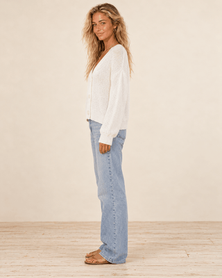 Easy Morning Cardigan - Ivory - The Salty BabeSweaters