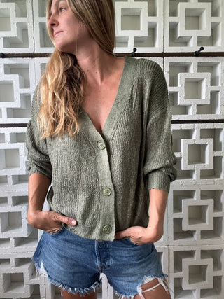 Easy Morning Cardigan - Sage - The Salty BabeSweaters