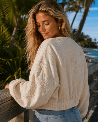 Ecru Bloom Jacket - The Salty BabeJackets