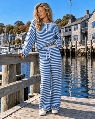 Ella Striped Henley Knit Top | The Salty Babe