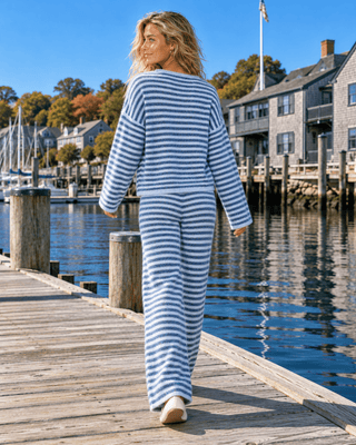 Ella Striped Henley Knit Top | The Salty Babe